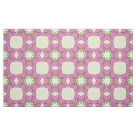 Tela Patrón geométrico floral rosa decorativo