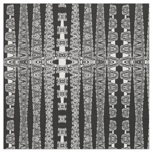 Tela patrón geométrico fractal abstracto en blanco y ne