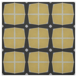 Tela Patrón geométrico moderno amarillo y negro