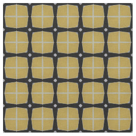 Tela Patrón geométrico moderno amarillo y negro