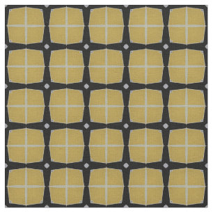 Tela Patrón geométrico moderno amarillo y negro