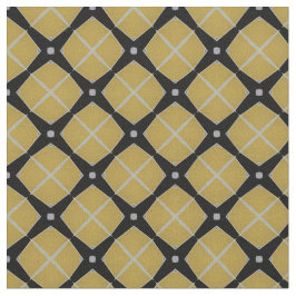 Tela Patrón geométrico moderno amarillo y negro