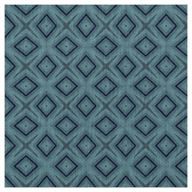 Tela Patrón geométrico moderno azul y gris (Retal)