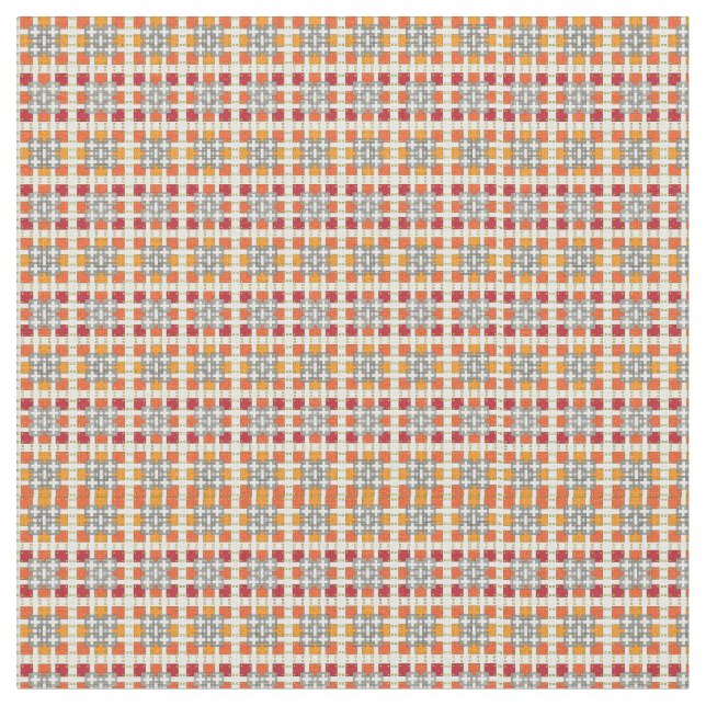 Tela Patrón geométrico moderno de cuadrados Amber (De cerca)