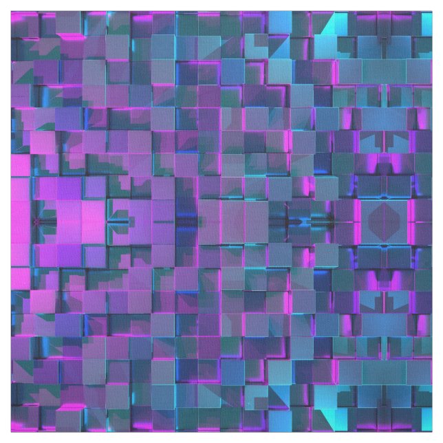 Tela Patrón geométrico multidimensional moderno (Retal)