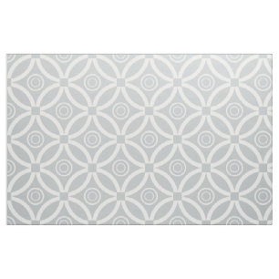 Tela Patrón Geométrico Retro Blanco Y Gris