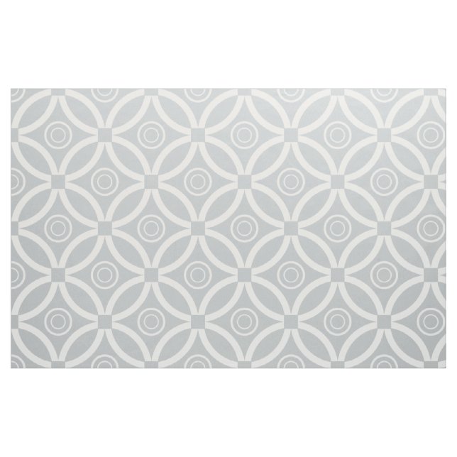 Tela Patrón Geométrico Retro Blanco Y Gris ("Cuarto gordo" (fat quarter))