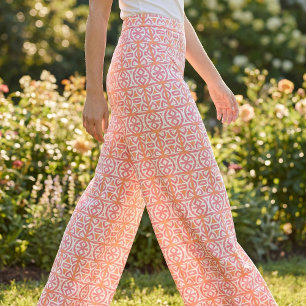 Tela Patrón geométrico rosado del Naranja étnico tribal