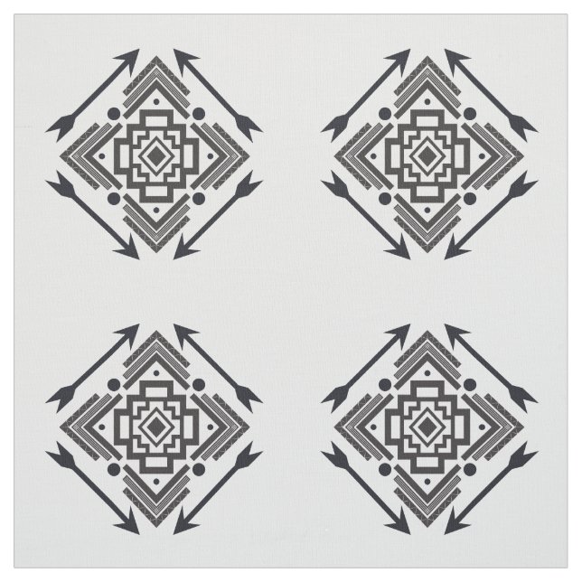 Tela Patrón geométrico simple de flechas nativas nortea (Retal)