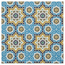 Patrón geométrico tradicional de mosaico marroquí