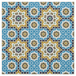 Tela Patrón geométrico tradicional de mosaico marroquí