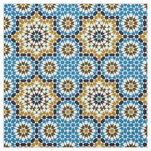 Tela Patrón geométrico tradicional de mosaico marroquí