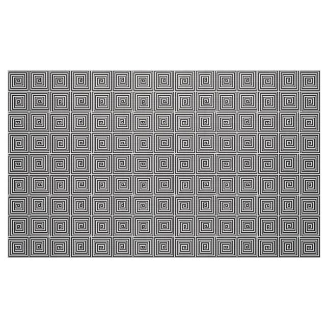 Tela Patrón geométrico transparente cuadrado blanco y n ("Cuarto gordo" (fat quarter))