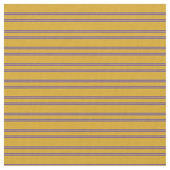 Tela Patrón Goldenrod y Blue StriStripes (De cerca)