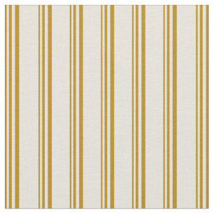 Tela Patrón Goldenrod y Stripes Beige oscuros