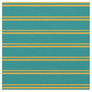 Tela Patrón Goldenrod y Stripes Verde azulados