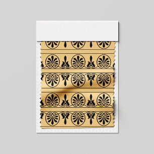 Tela Patrón griego árabe-mediterráneo marrón