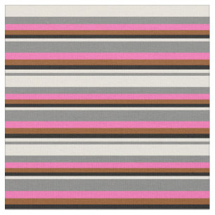 Tela Patrón gris, beige, negro, marrón y rosa calient