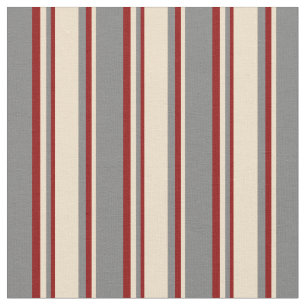 Tela Patrón gris, blanco y rojo oscuro