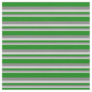 Tela Patrón gris claro, gris y verde de las franjas