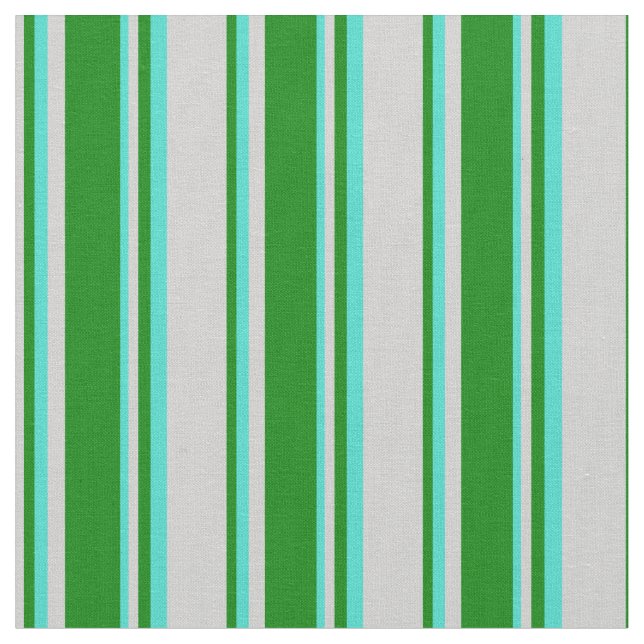 Tela Patrón gris claro, verde y turquesa (De cerca)