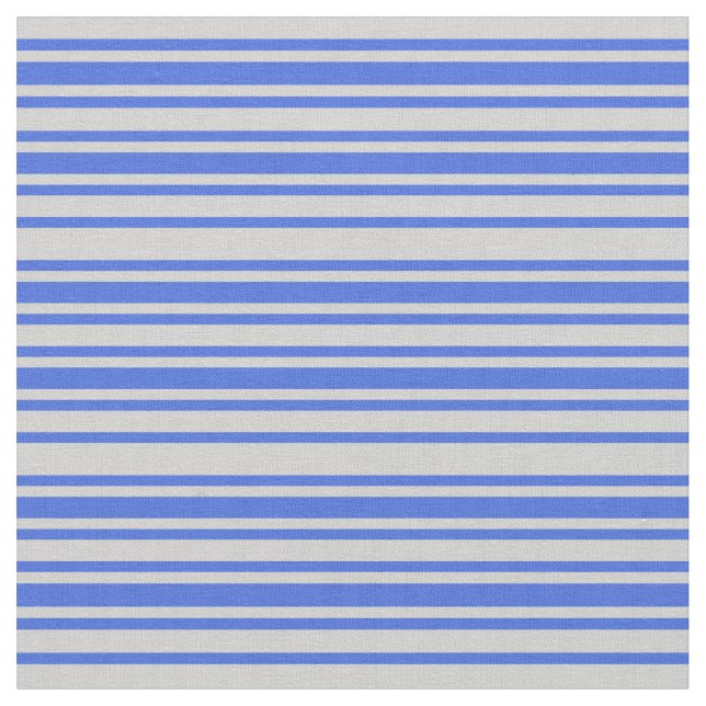 Tela Patrón gris claro y azul real (De cerca)