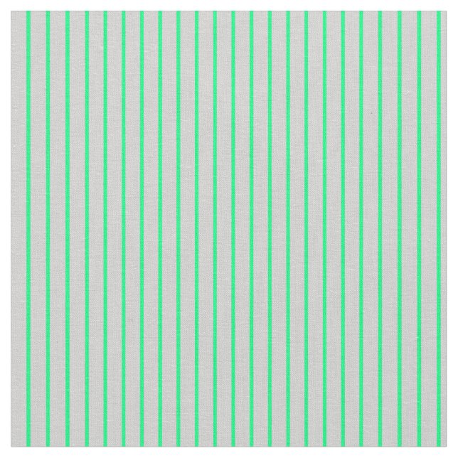 Tela Patrón gris claro y verde de líneas/rayas (De cerca)