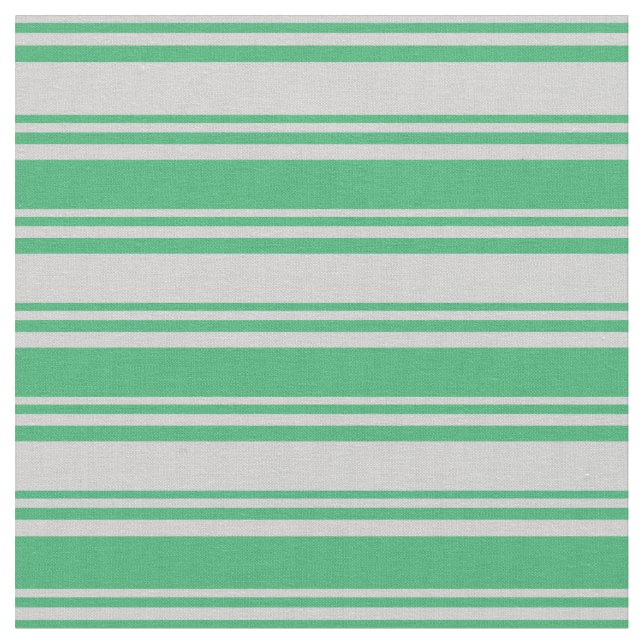 Tela Patrón gris claro y verde marino (De cerca)
