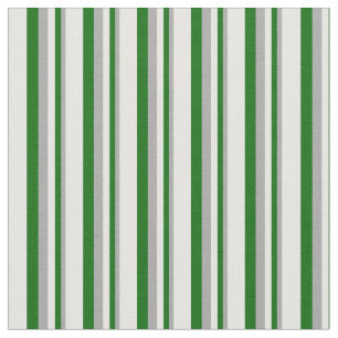 Tela Patrón gris oscuro, verde oscuro y blanco