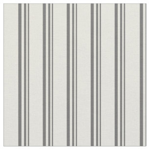 Tela Patrón gris oscuro y beige rayado/lino