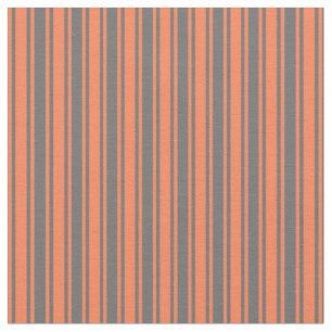 Tela Patrón gris oscuro y coral