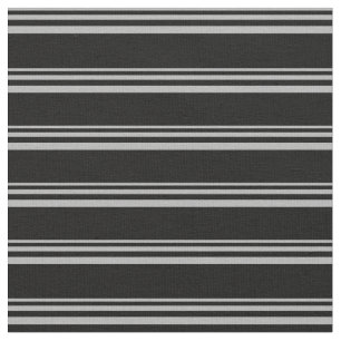 Tela Patrón gris oscuro y negro con lino/rayas
