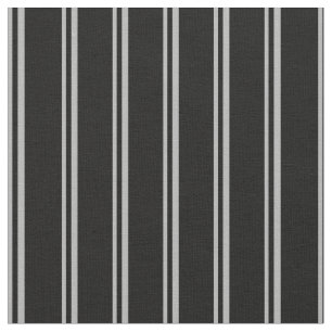 Tela Patrón gris oscuro y negro con lino/rayas