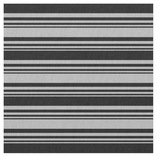 Tela Patrón gris oscuro y negro de franjas (De cerca)