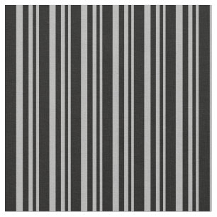 Tela Patrón gris oscuro y rayado negro