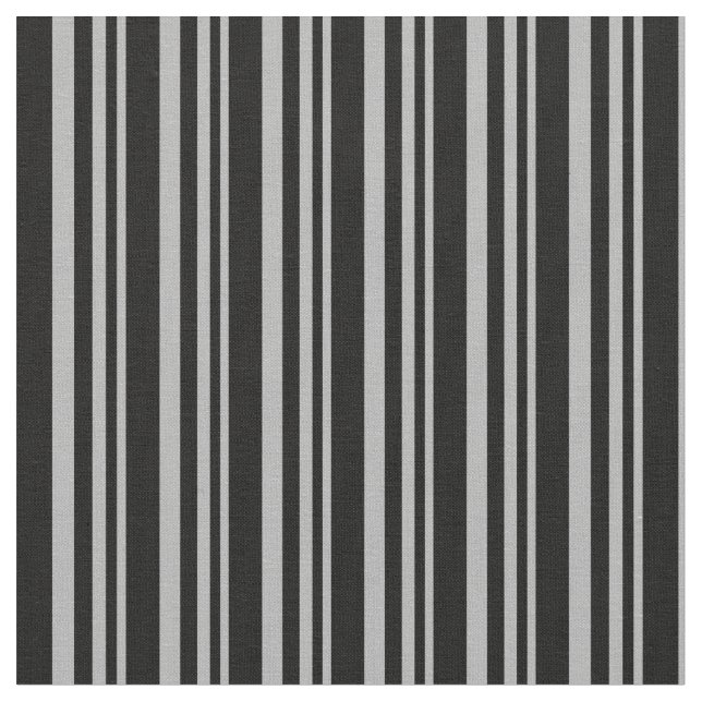 Tela Patrón gris oscuro y rayado negro (De cerca)