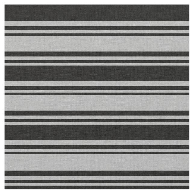Tela Patrón gris oscuro y rayas negras (De cerca)