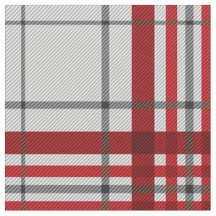 Tela Patrón gris rojo trenzado