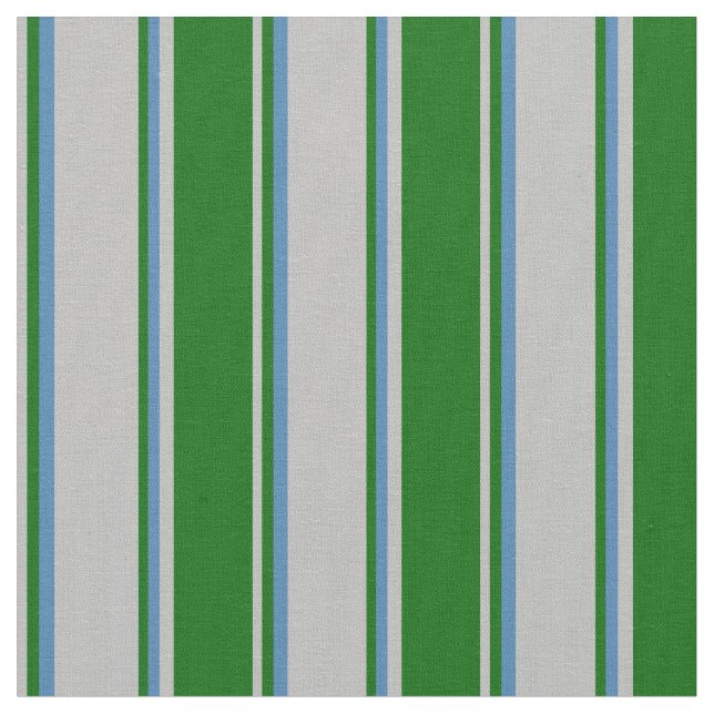 Tela Patrón gris, verde oscuro y azul (De cerca)