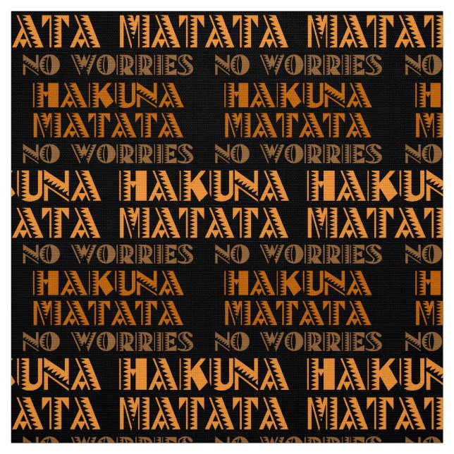 Tela Patrón Hakuna Matata, sin preocupaciones en swahil (Retal)