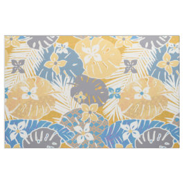 Tela Patrón hawaiano tropical moderno