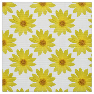 Tela Patrón Helianthus 'Lemon Queen' - Blanco