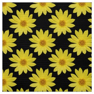 Tela Patrón Helianthus 'Lemon Queen' - Negro