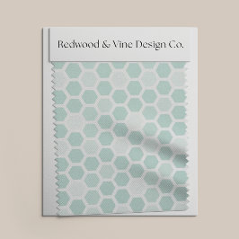 Tela Patrón hexagonal geométrico marino // Cualquier co