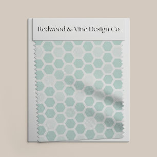 Tela Patrón hexagonal geométrico marino // Cualquier co