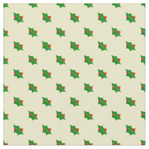 Tela Patrón holly de navidades