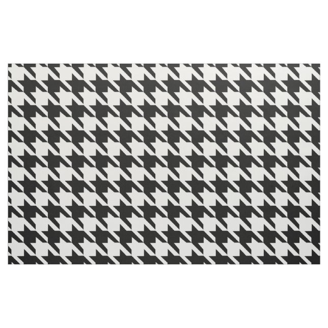 Tela Patrón Houndstap negro y blanco ("Cuarto gordo" (fat quarter))