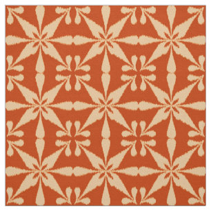 Tela Patrón Ikat Star - Naranja mandarín