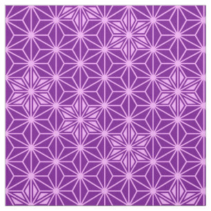 Tela Patrón japonés de Asanoha - amatista morado