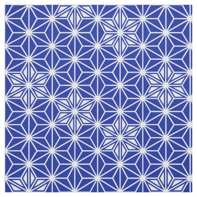 Tela Patrón japonés de Asanoha - azul cobalto (Retal)